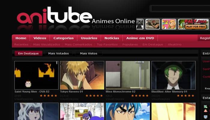 anitubeトップページ