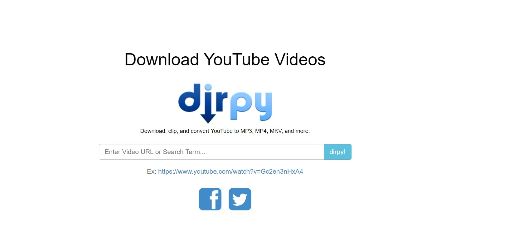 dirpyサイトの画面