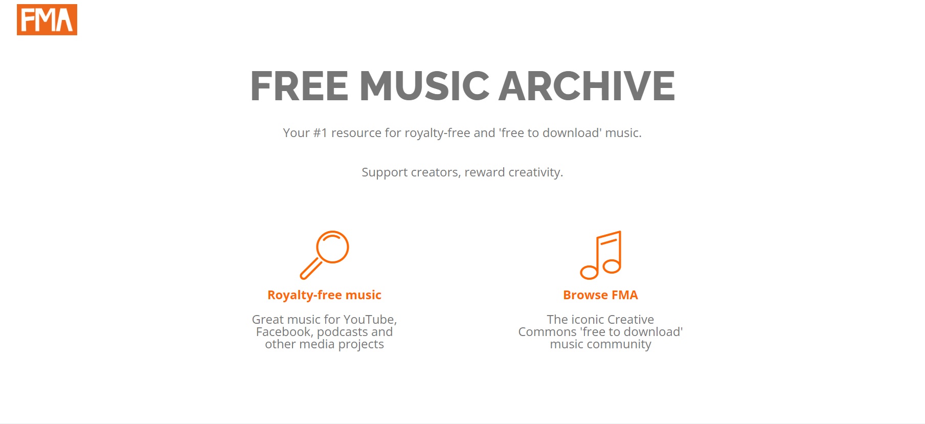 Free Music Archiveの楽曲ライブラリ
