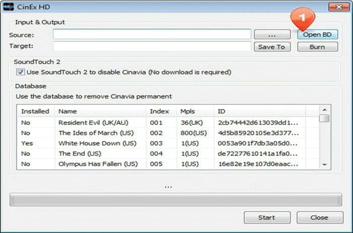 CinEx HD画面