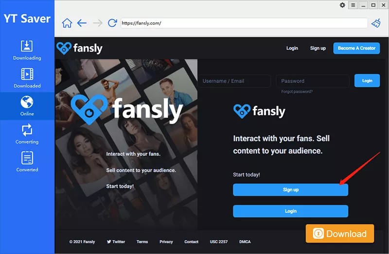 download fansly videos with ytsaver fansly downloader step 3