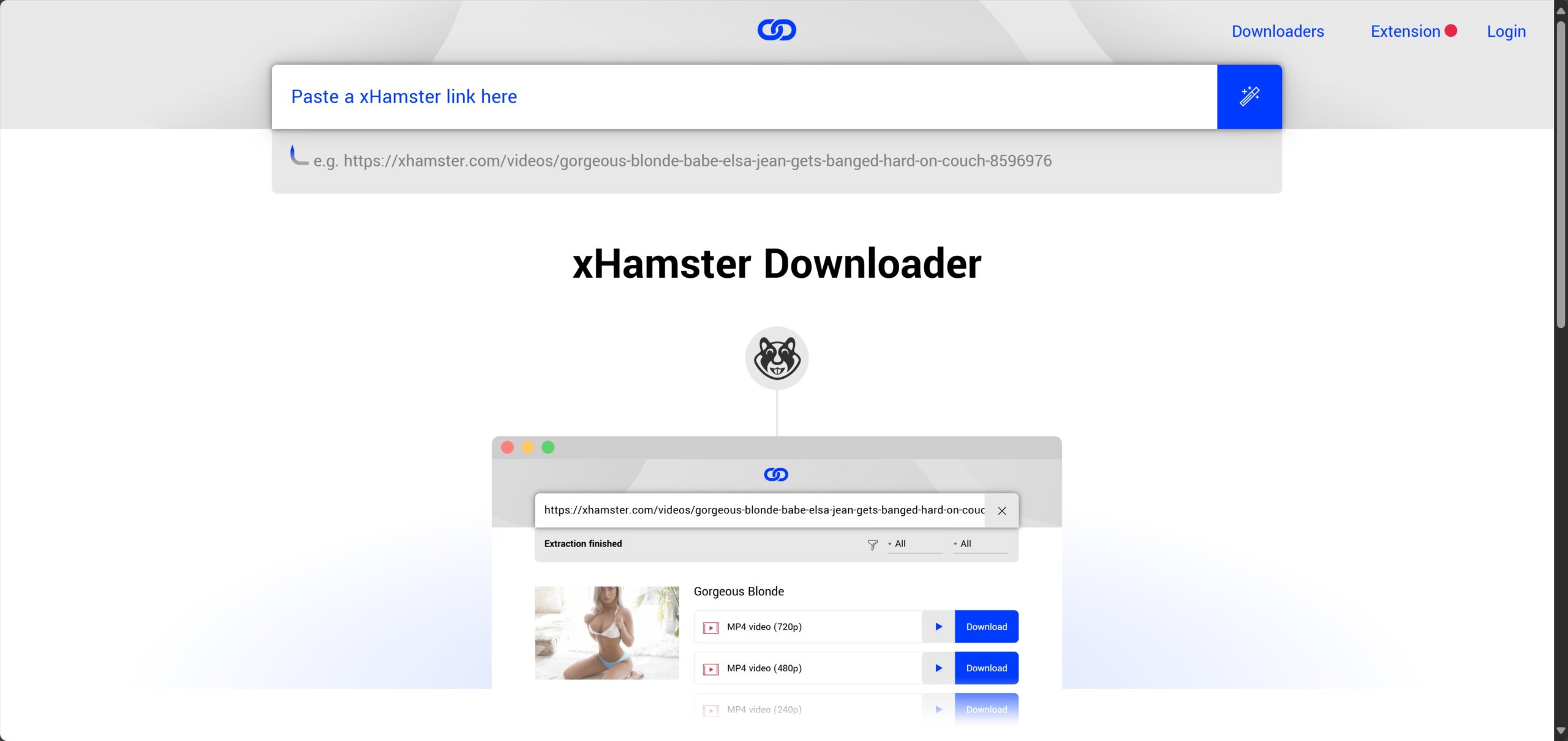 Locoloader adding download buttons to xHamster