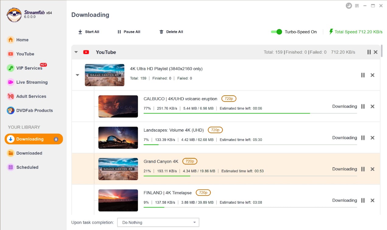 Downloading in StreamFab