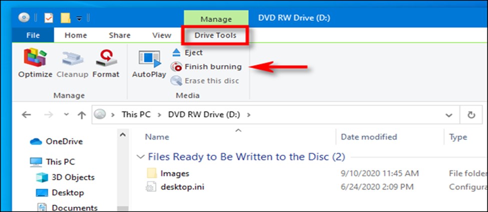how to burn a cd on windows 10: Starting the burn