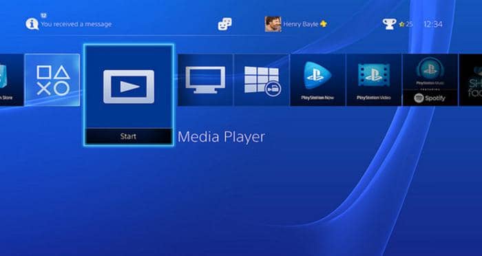 Inserting a DVD into PS4's disc slot