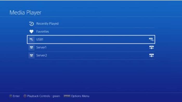 Playing video files via USB on PS4