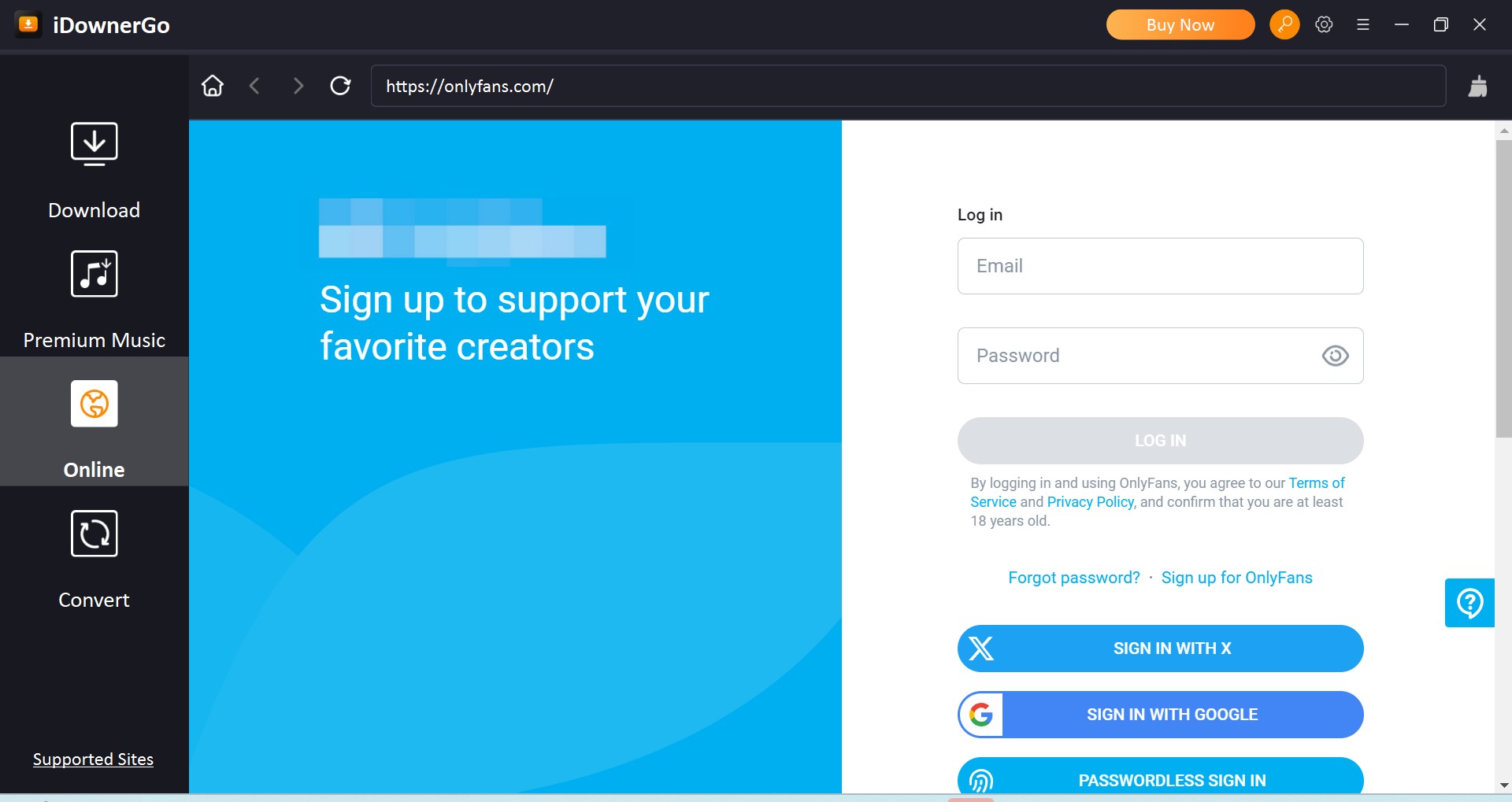 iDownerGo Download Button
