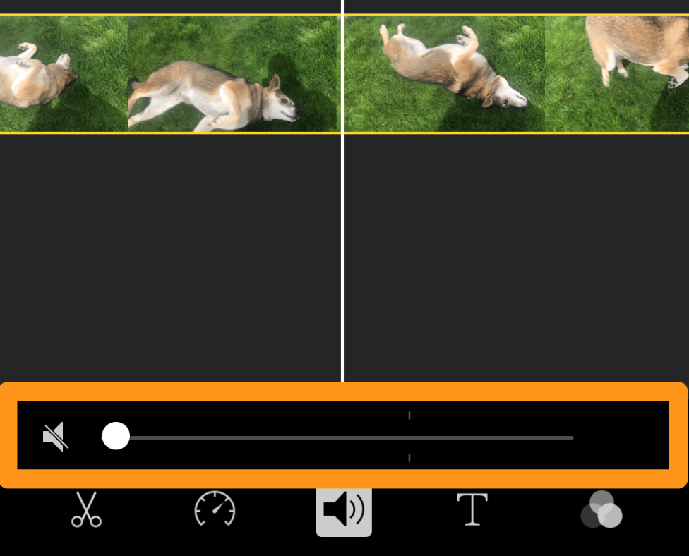 Mute a video on iMovie