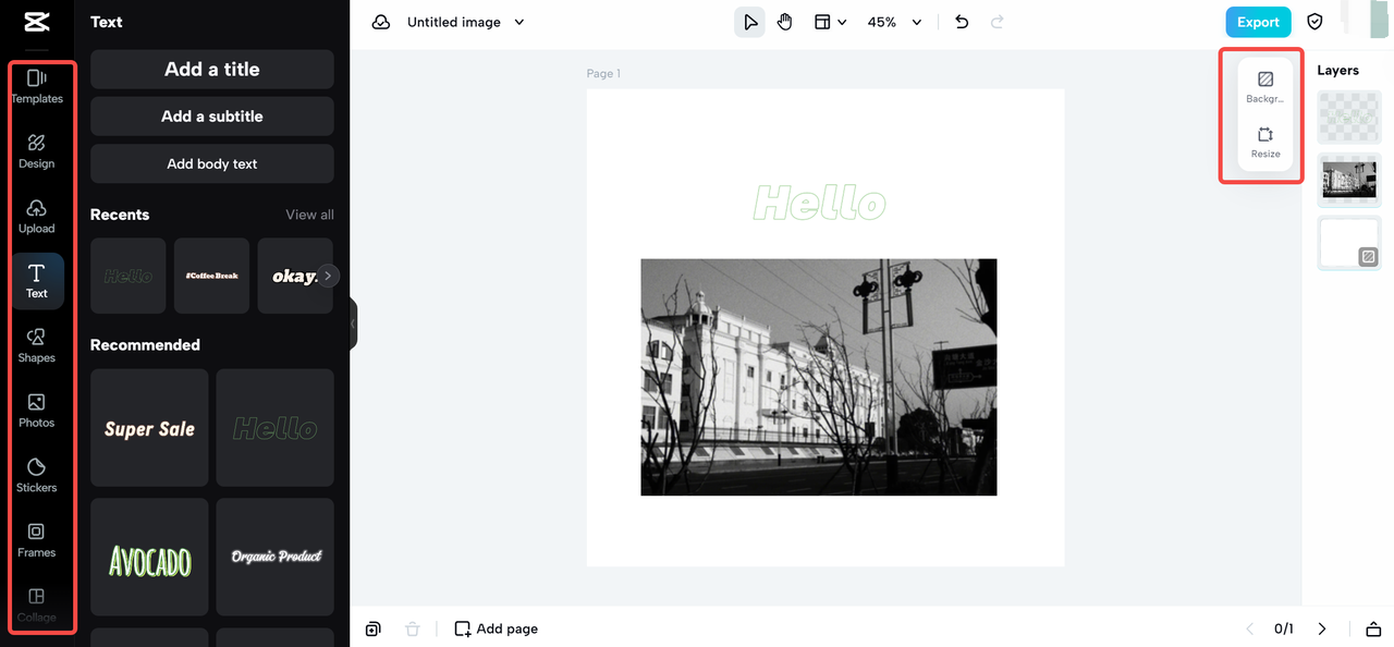 basic editing functions