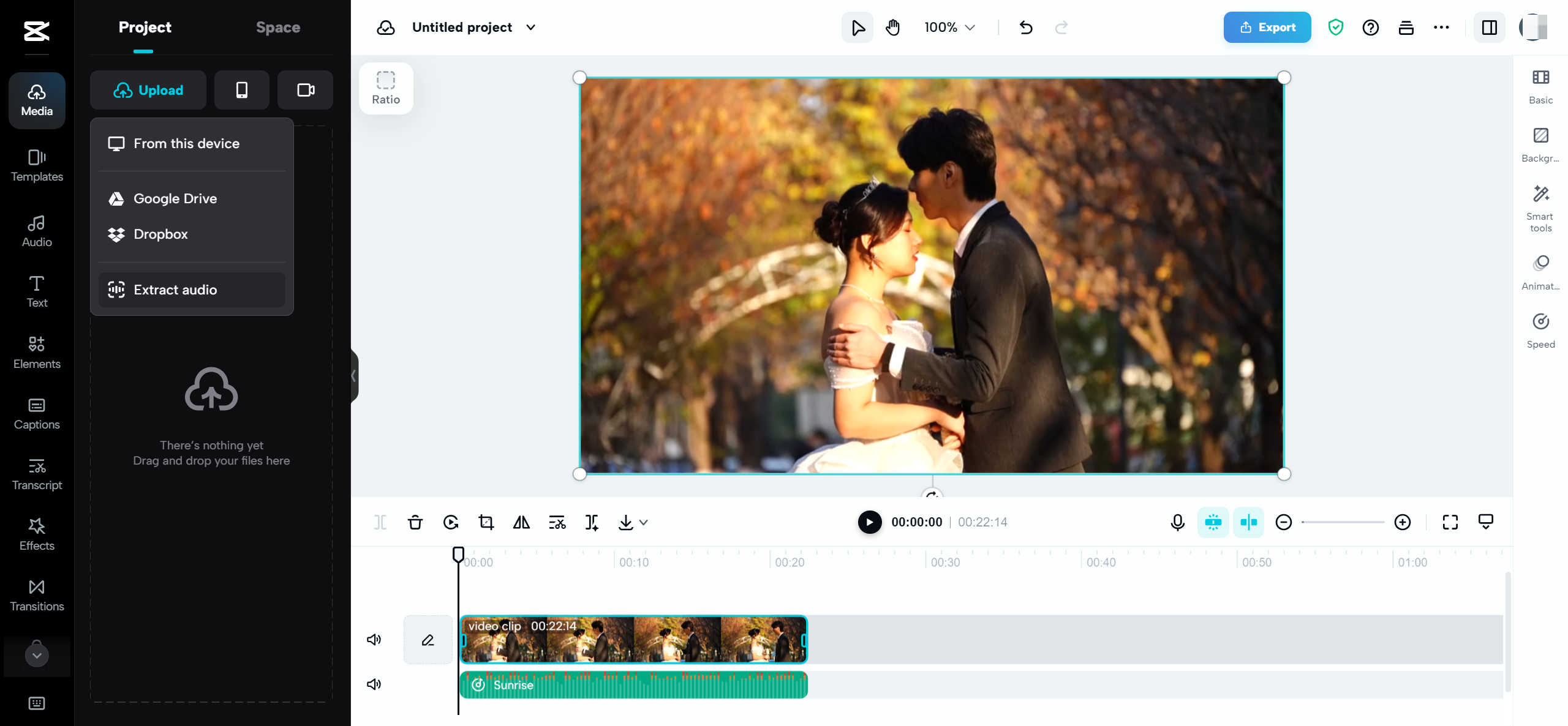 The ultimate solution to extract audio from video: CapCut online video editor
