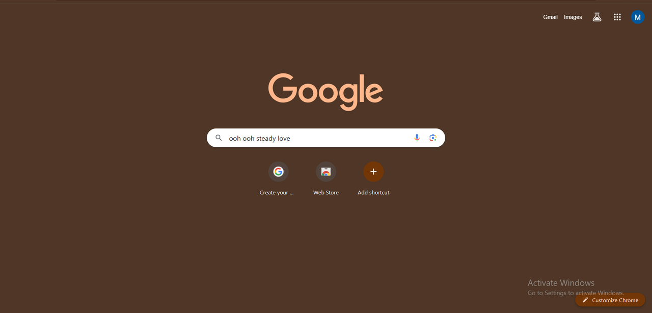 Search for a song by lyrics keywords on the Google homepage