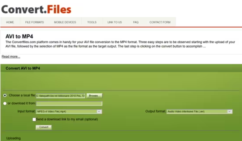 Convert.Files AVI to MP4 Converter