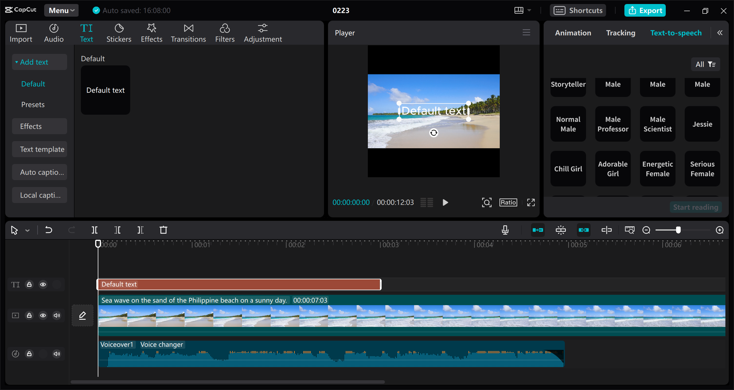 CapCut desktop editor