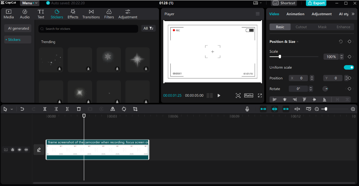 Edit recorded video