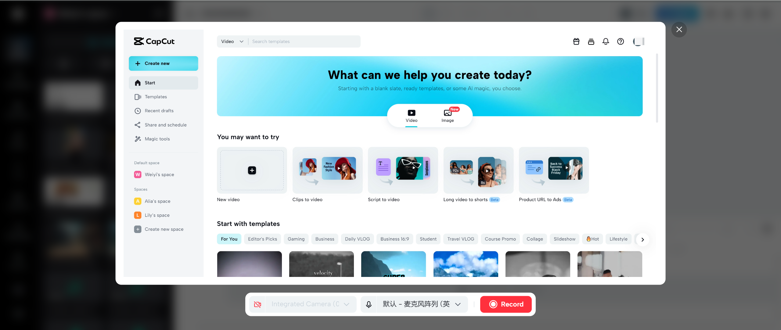 CapCut online video editor