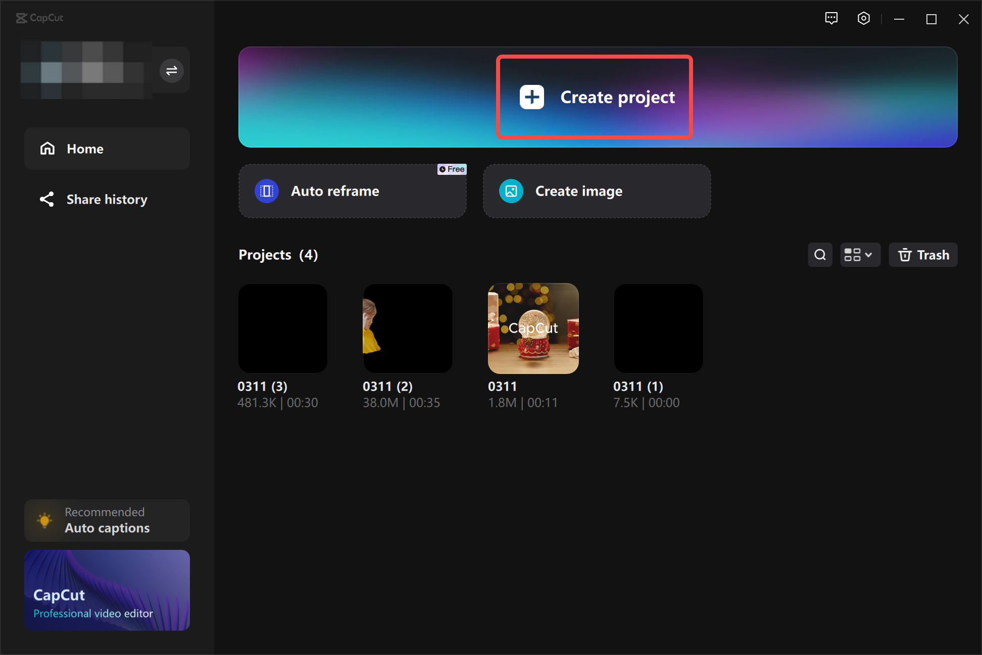 Import your video into CapCut