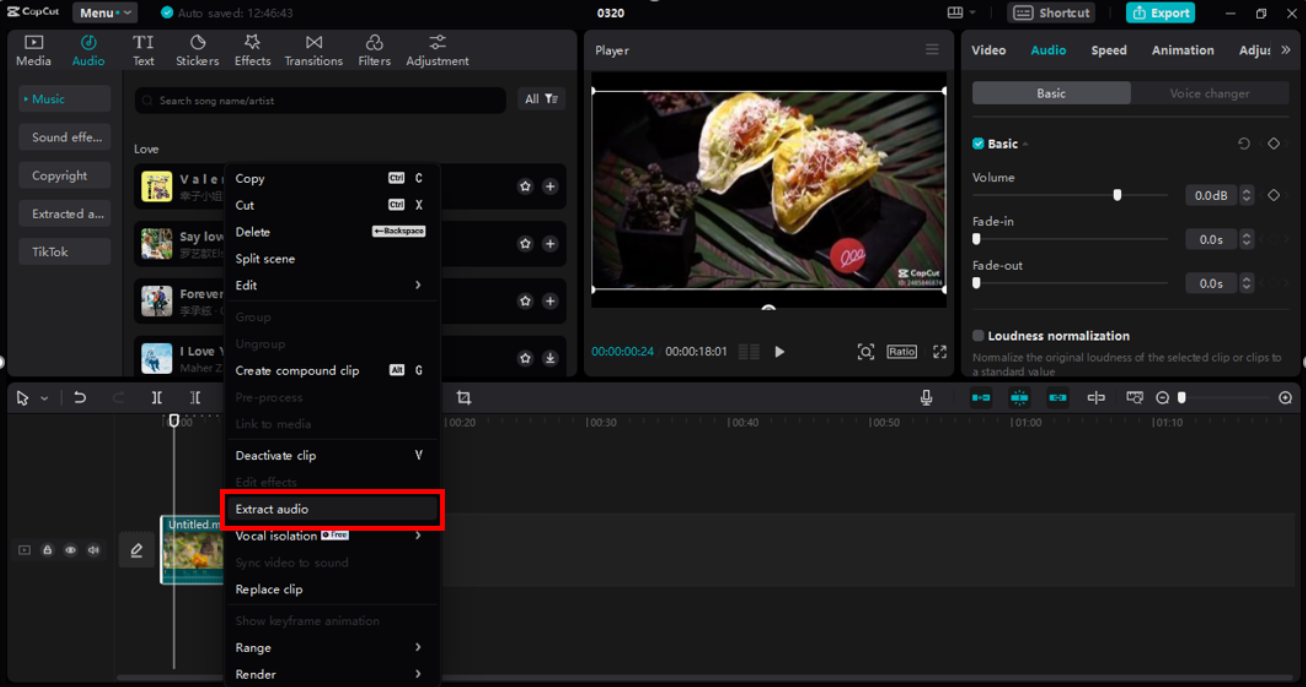 How to convert Instagram downloaded video to MP3 with CapCut