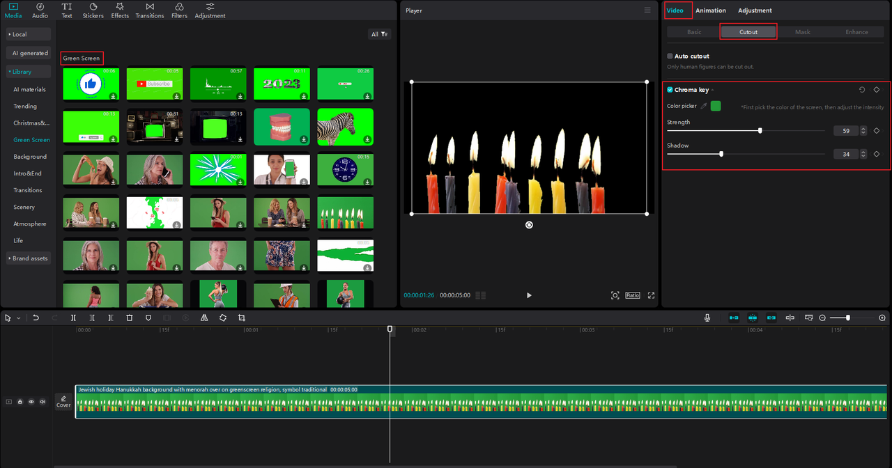 How to use the CapCut chroma key to remove a green screen background