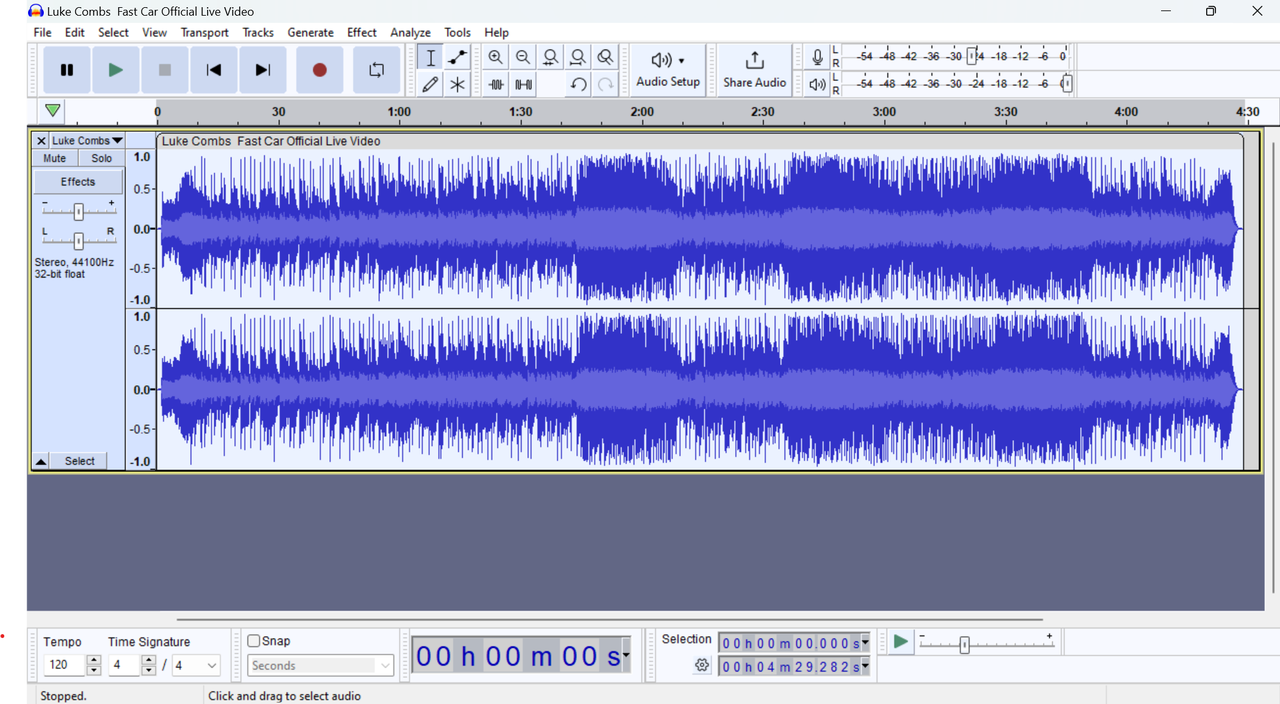 Select multiple audio files to normalize