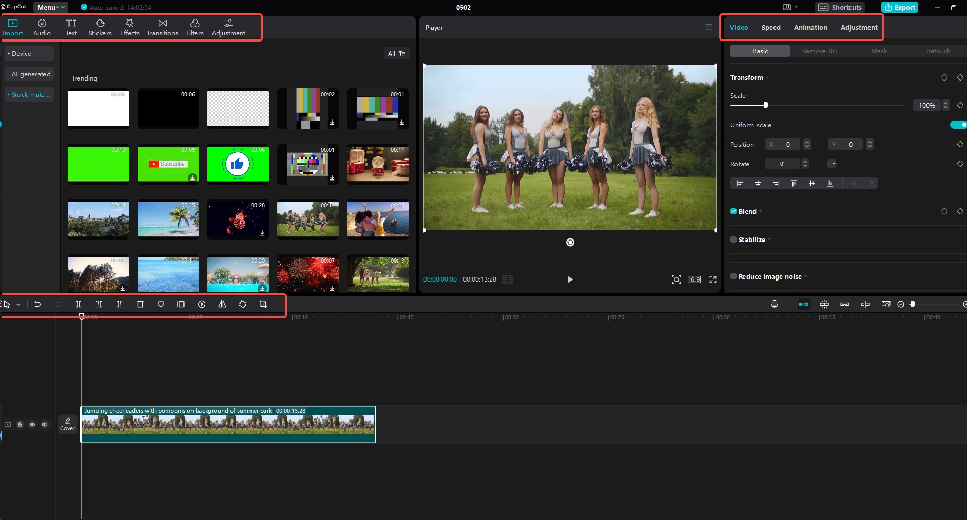 Edit the video