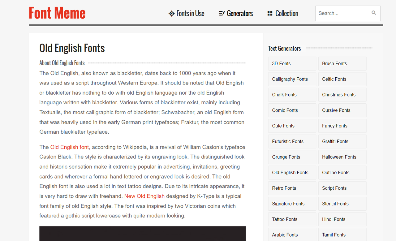 Font Meme old english font writer
