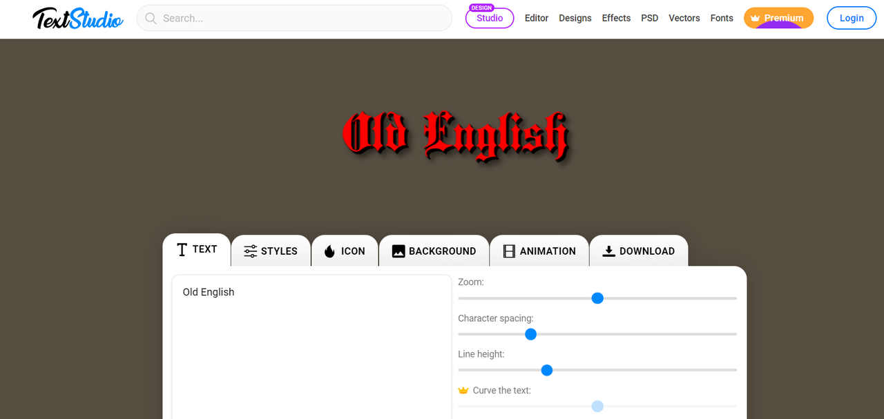  Text Studio old english text creator