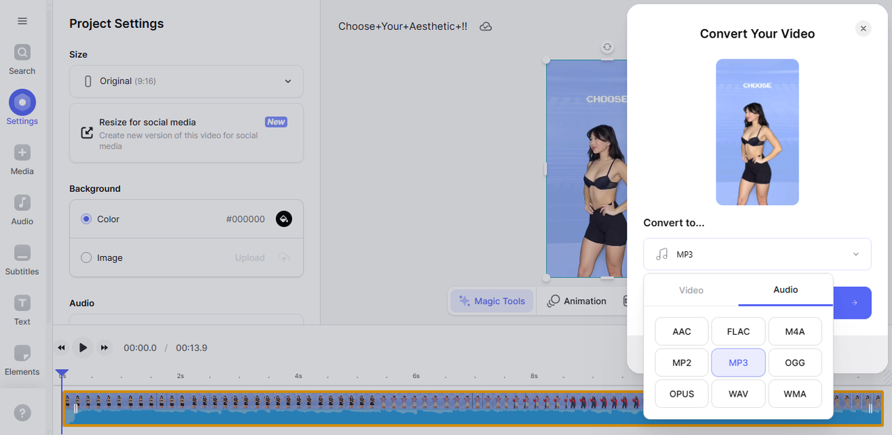 Convert MP4 to MP3
