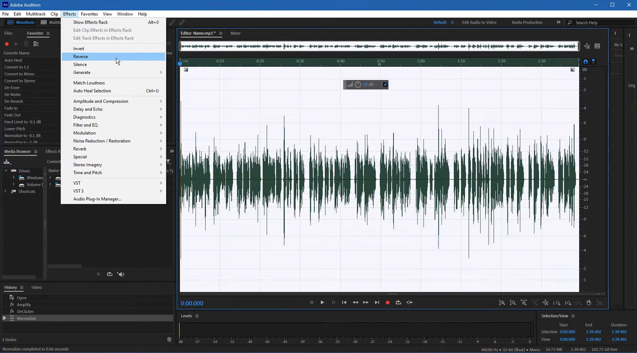 Adobe Audition interface