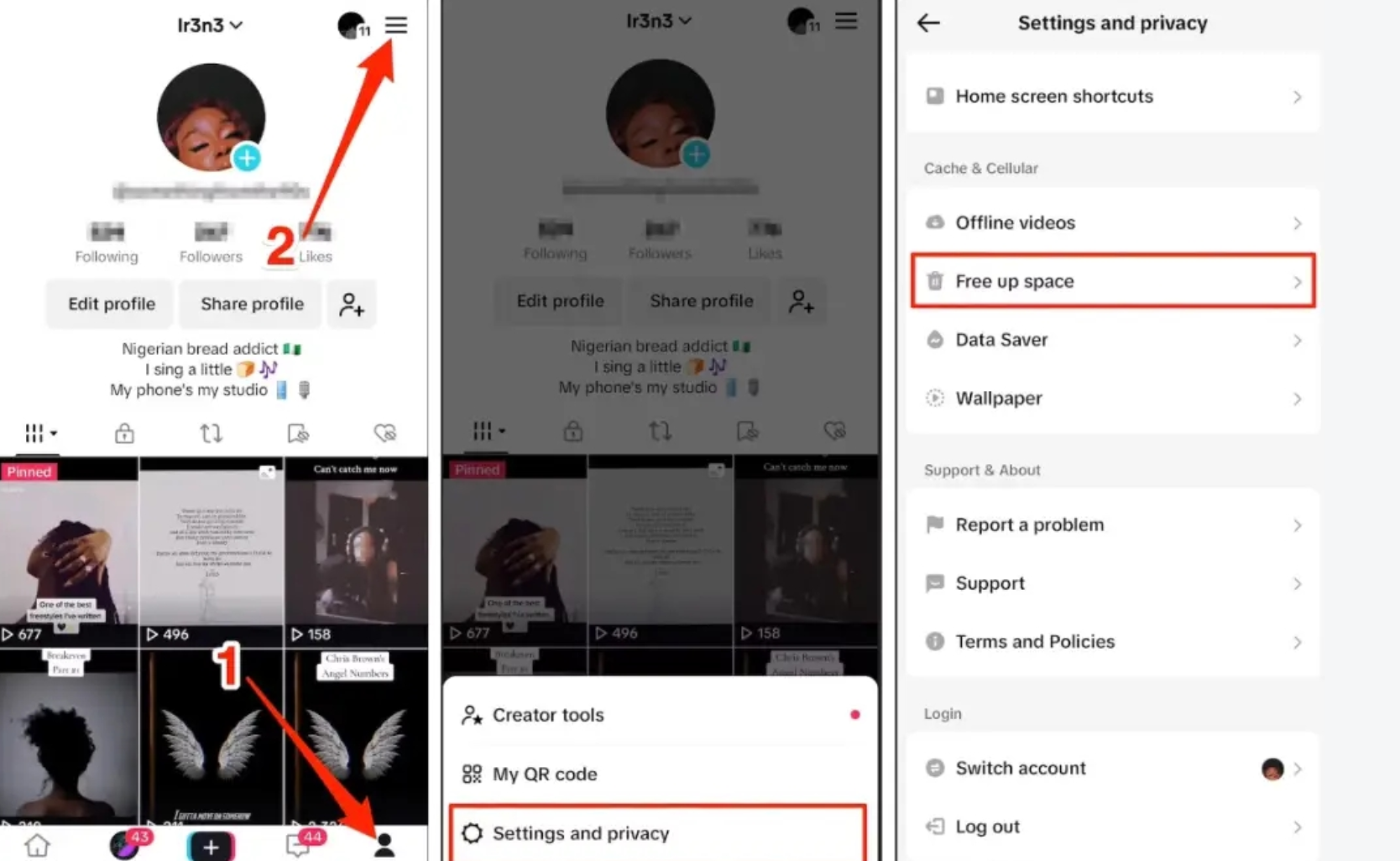 How to clear cache on TikTok app