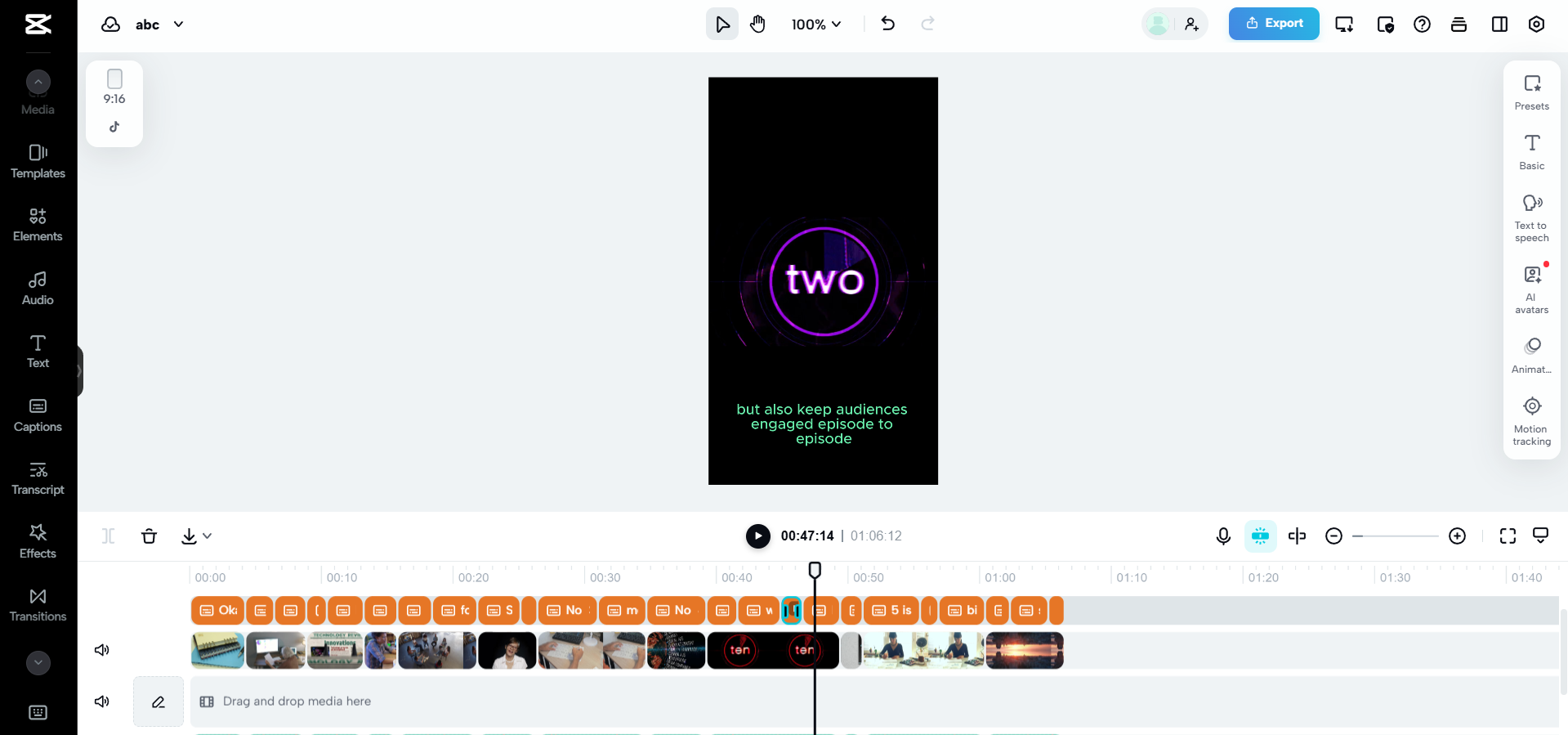Full featured video editor