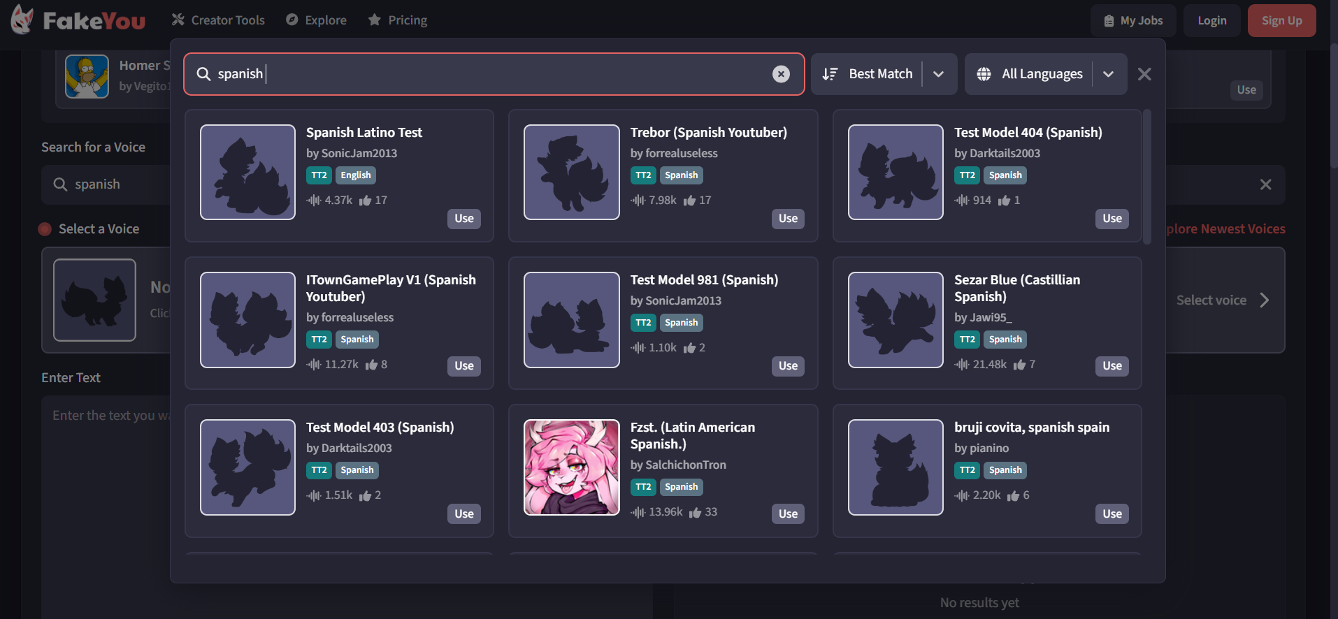 Fake You interface
