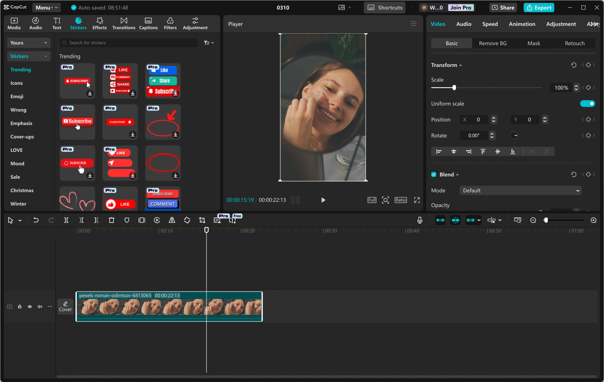 Interface of the CapCut desktop video editor - the best tool to create compelling videos for TikTok