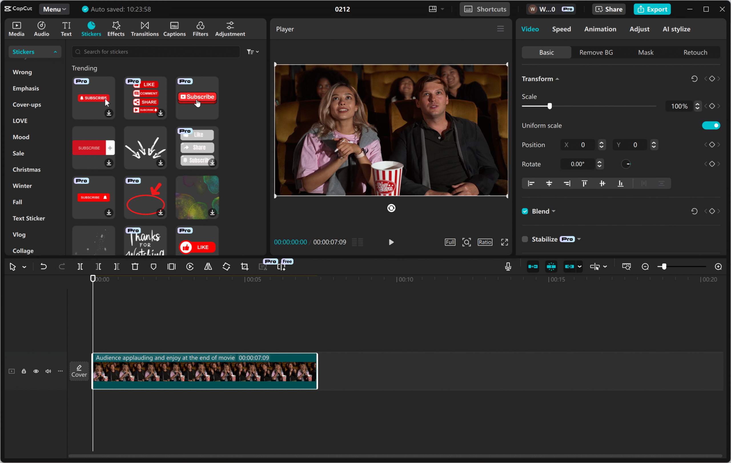 Interface of the CapCut desktop video editor - the best way to make YouTube movie recaps