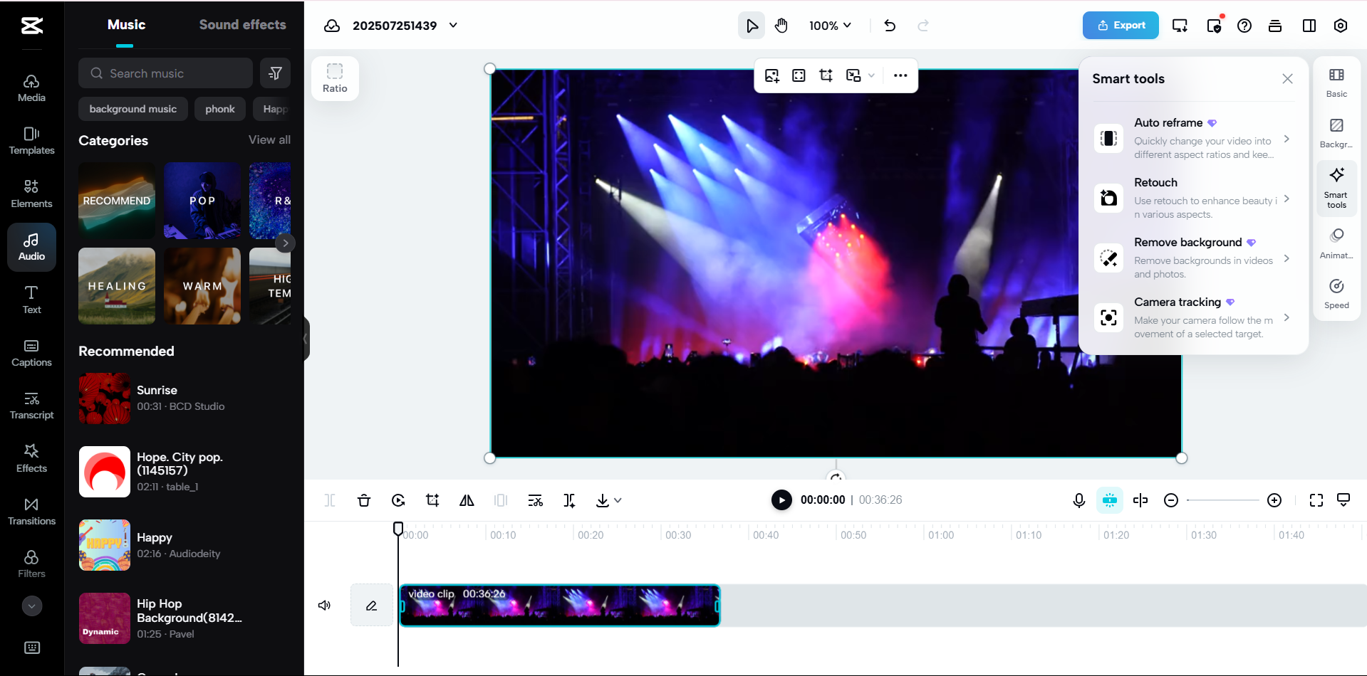 Repurpose your song lyrics online for free: CapCut Web