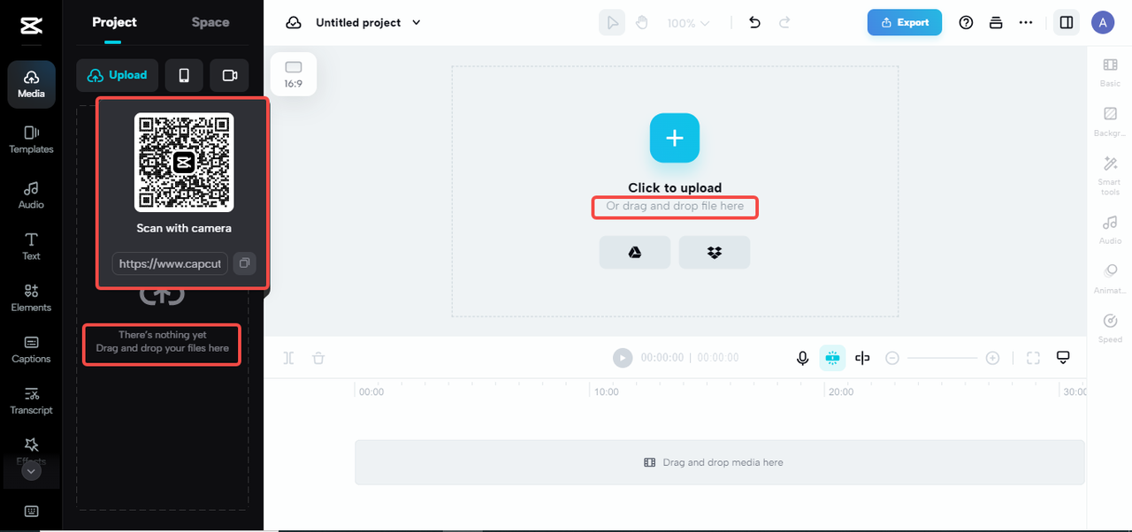 Various upload options