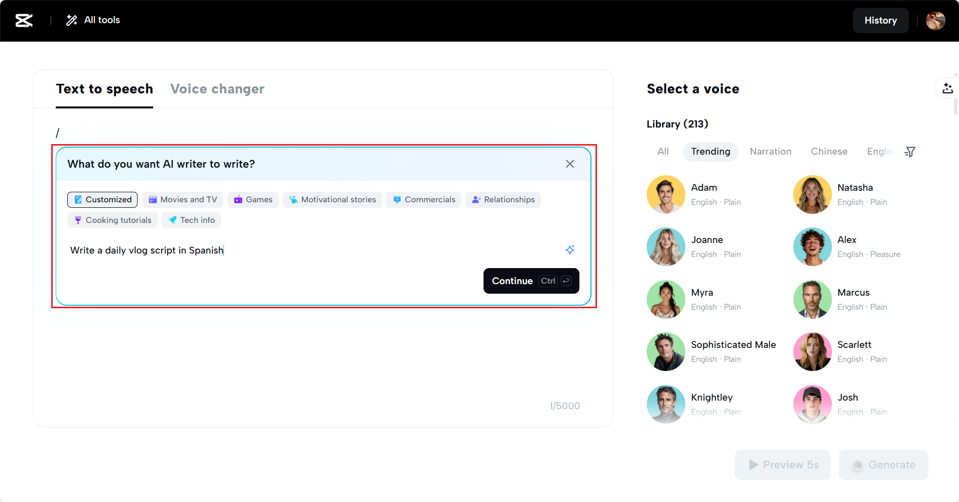 Upload your text manually or get the help of AI