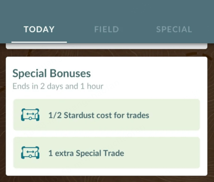 1 extra special trade pokemon go