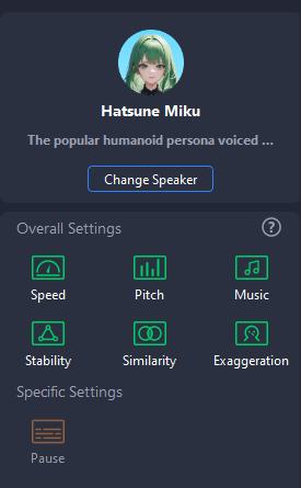 project sekai tts ai voice parameters