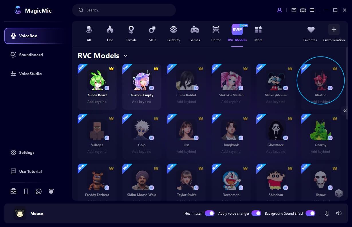 alastor ai voice in magicmic