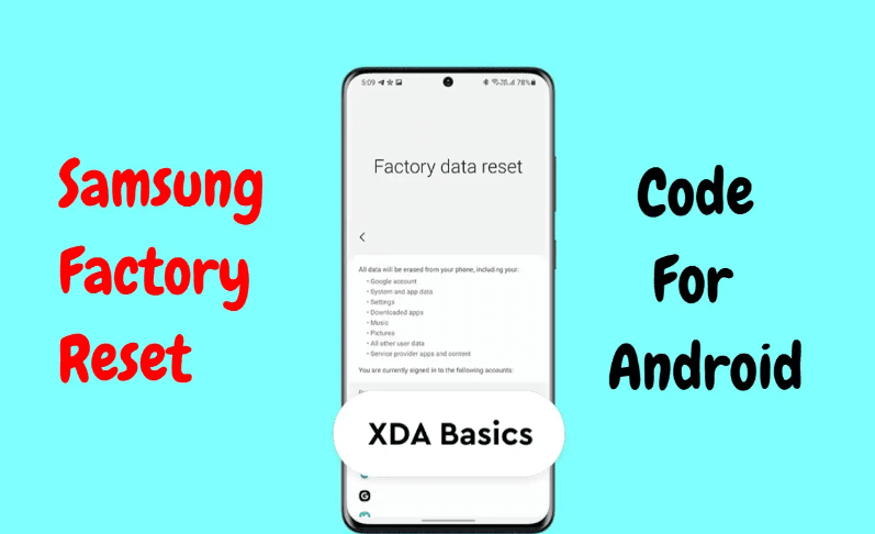 android factory reset code