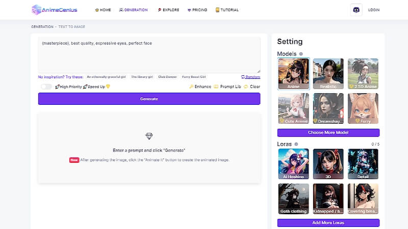 animegenius hentai ai art generator
