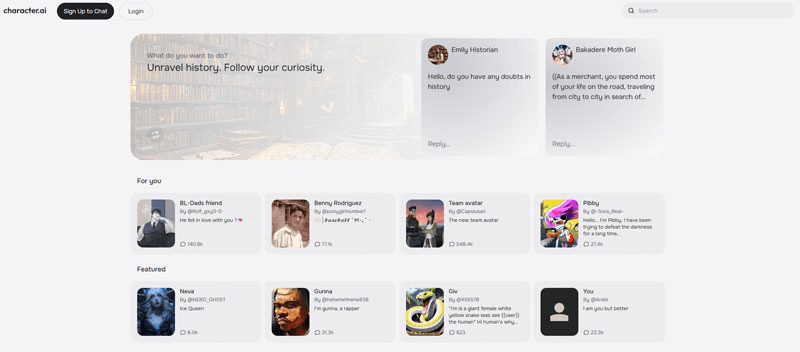 Character.ai official website