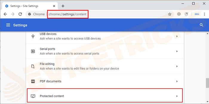 Check the content setting on Chrome