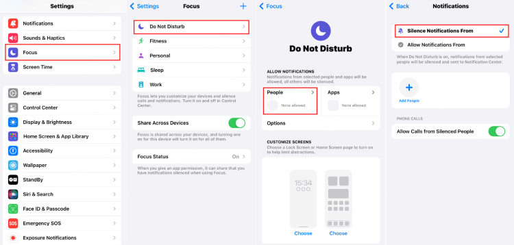 check do not disturb on iphone