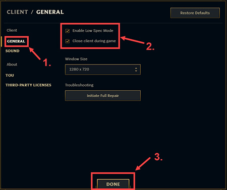 check mark the options