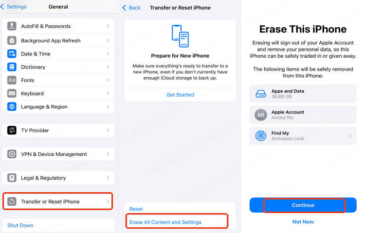 factory reset iphone to remove demo mode