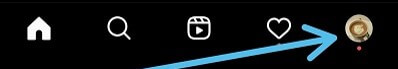 click on your Instagram profile