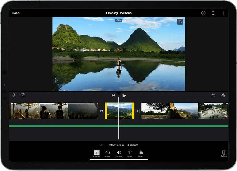 iMovie (iPhone) split video
