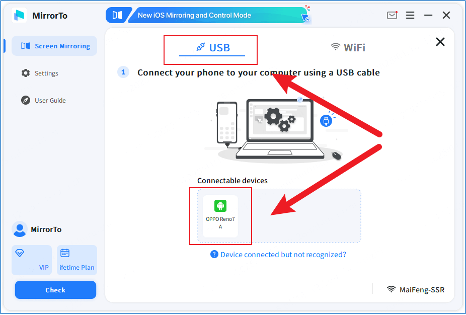 mirror android to mac step 3