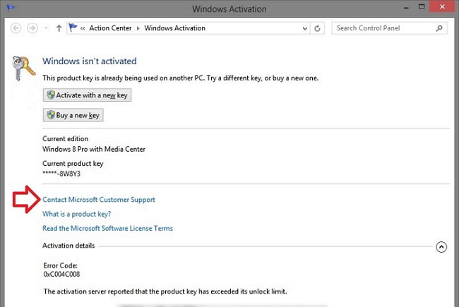 activate windows 8.1 using a phone